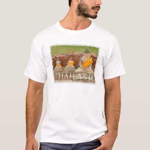 Statuen der Sitting Buddhas   Ayutthaya, Thailand T-Shirt