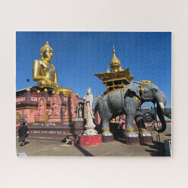 Statuen entlang des Mekong River Thailand Puzzle (Horizontal)