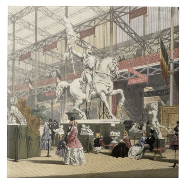 Statuen im Belgien-Abschnitt des großen Exhibi Fliese (Vorderseite)