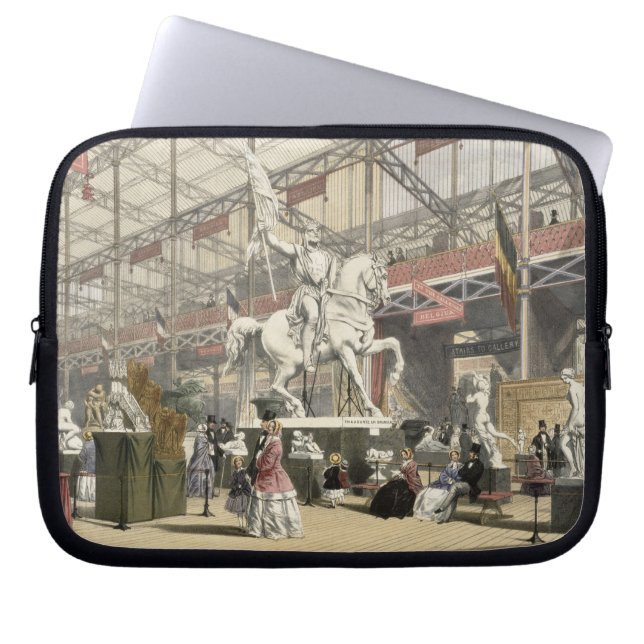 Statuen im Belgien-Abschnitt des großen Exhibi Laptopschutzhülle (Vorderseite)