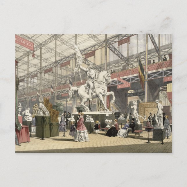 Statuen im Belgien-Abschnitt des großen Exhibi Postkarte (Vorderseite)