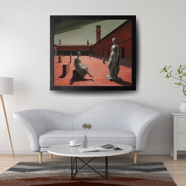 Statuen in metaphysischer Landschaft | Poster (Von Creator hochgeladen)