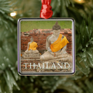 Statuen sitzender Buddhas   Ayutthaya, Thailand Ornament Aus Metall
