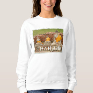 Statuen sitzender Buddhas   Ayutthaya, Thailand Sweatshirt