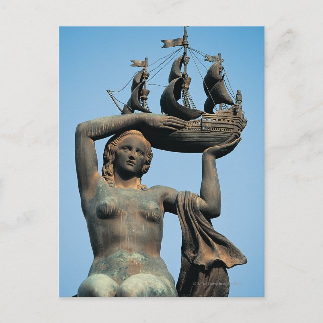 Statuenhalterschiff, Barcelona Postkarte (Vorderseite)