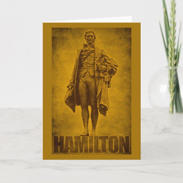 Statuesque Alexander Hamilton Design Karte (Vorderseite)