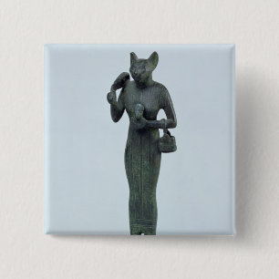Statuette der Göttin Bastet Button