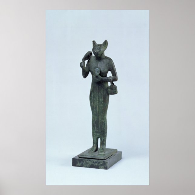 Statuette der Göttin Bastet Poster (Vorne)