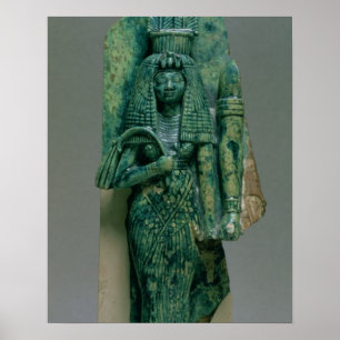 Statuette der Königin Tiye, Ehefrau von Amenophis Poster