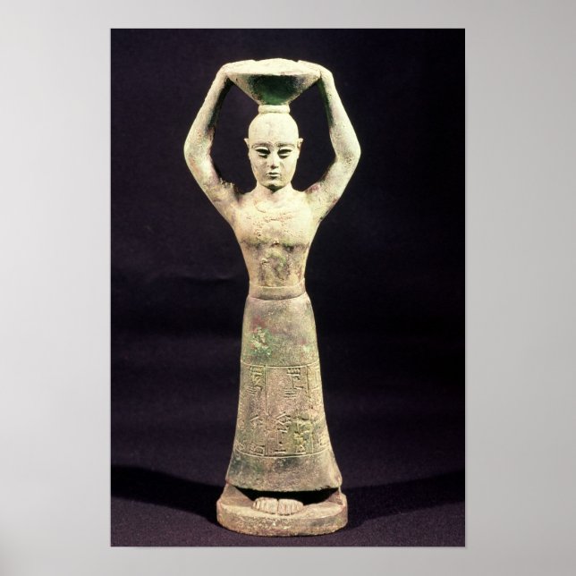 Statuette des Anbieters mit votativen Poster (Vorne)