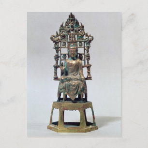 Statuette des Buddha in Meditation, Tang Postkarte