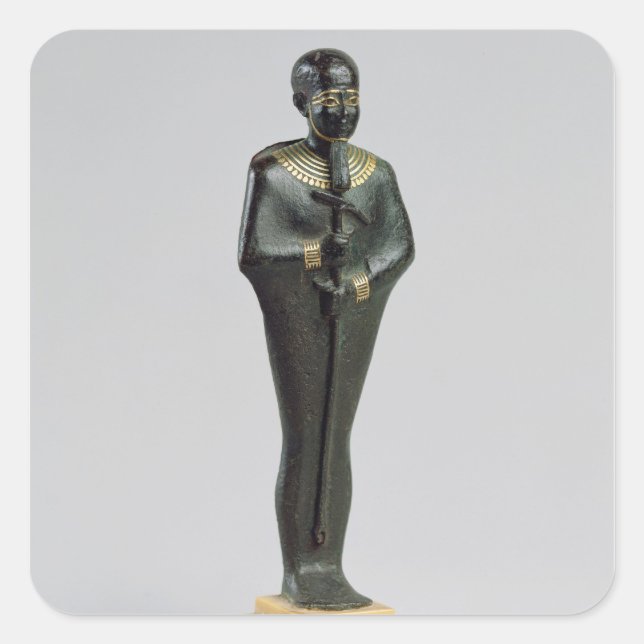 Statuette des Gottes Ptah Quadratischer Aufkleber (Vorderseite)