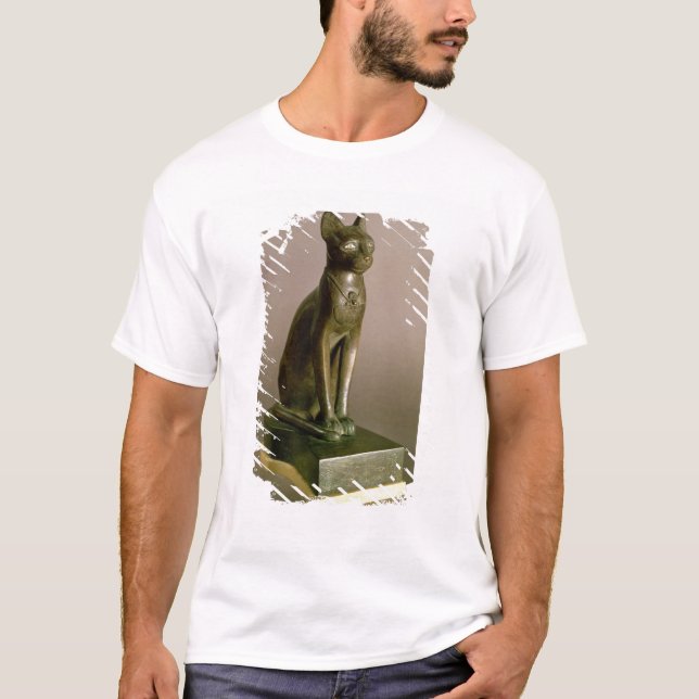 Statuette einer Katze, welche die Göttin Bastet T-Shirt (Vorderseite)