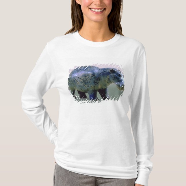 Statuette eines Hippopotamus T-Shirt (Vorderseite)