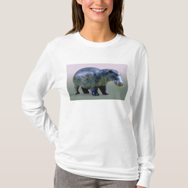 Statuette eines Hippopotamus T-Shirt (Vorderseite)