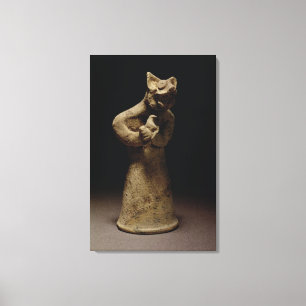 Statuette eines Löwe-Köpfigen Dämons, Leinwanddruck