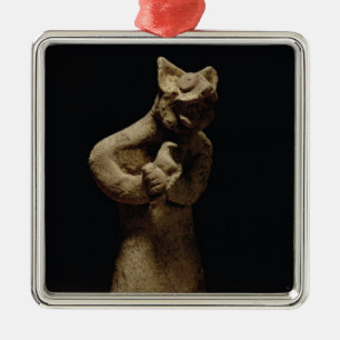 Statuette eines Löwe-Köpfigen Dämons, Silbernes Ornament