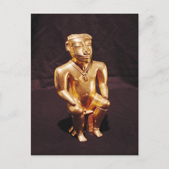 Statuette eines Sitzenden, Quimbaya Postkarte (Vorderseite)
