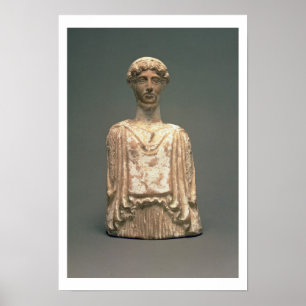 Statuette Persephone, Attic, c.500 BC (Terrakot) Poster