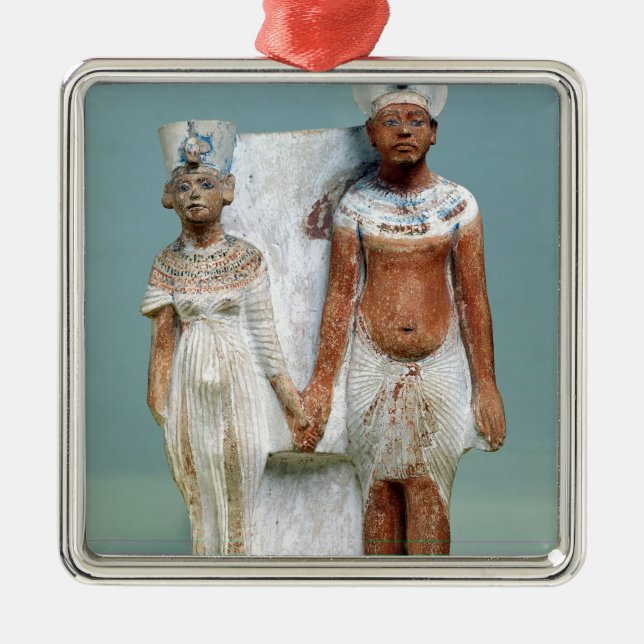 Statuette von Amenophis IV und von Nefertiti Ornament Aus Metall (Vorne)