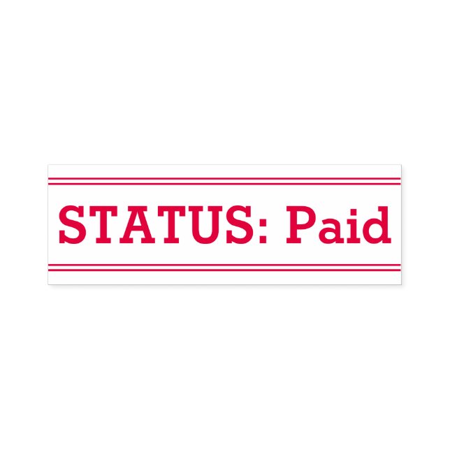 "STATUS: Bezahltes Gummi-Briefmarke Permastempel (Design)