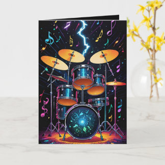 Status Cymbals Drum Set Blank Karte
