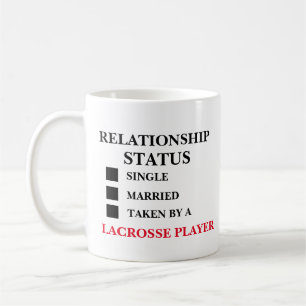Status der Beziehungen Lacrosse Player Kaffeetasse