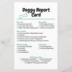 Status der Checkliste für die Dog-Berichtskarte