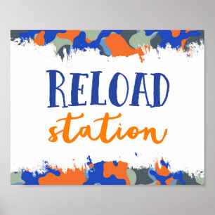 Status der Reload-Station   Dart Gun Party Poster