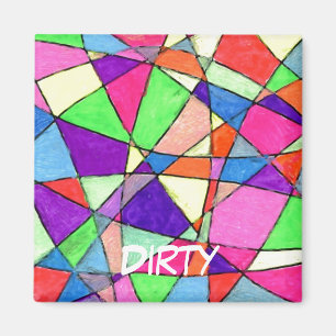 Status-Magnet für Abstrakte Geschirrspüler "Hartgl Magnet