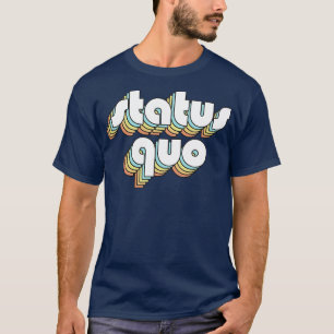 Status Quo Retro Rainbow Typografie verblasster St T-Shirt