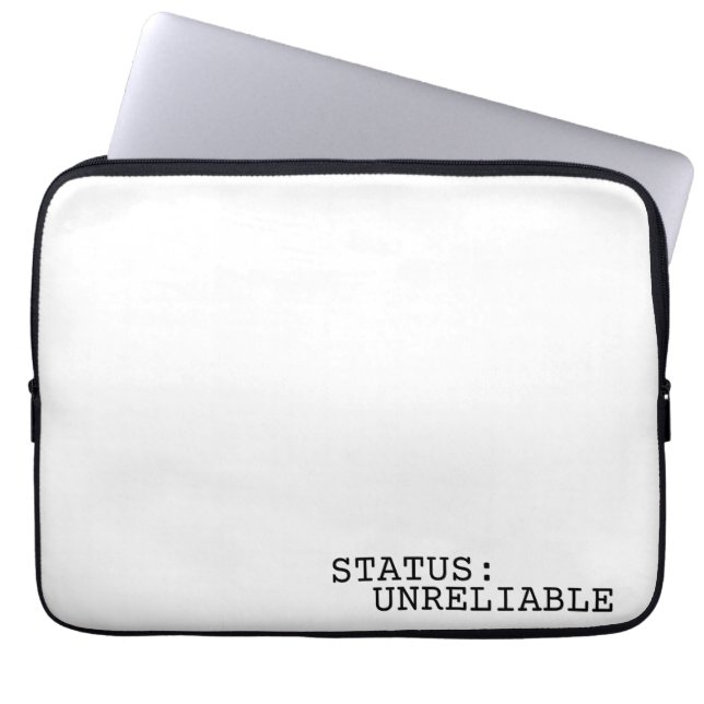 Status Unreliable Minimalist Professional  Laptopschutzhülle (Vorderseite)
