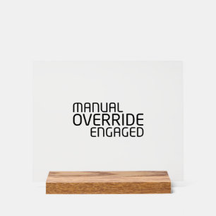 Statusanzeige für manuellen Eingriff aus Acryl Acrylschild