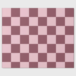 Staub-Rose-Karo-Muster Geschenkpapier