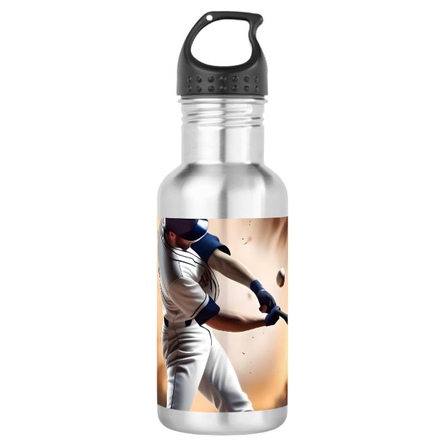 Staub und Ruhm: Baseball der Zuhause-Run Edelstahlflasche (Vorderseite)
