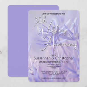 Staub-Violette Blumenhochzeit-Jubiläumsfeier Einladung