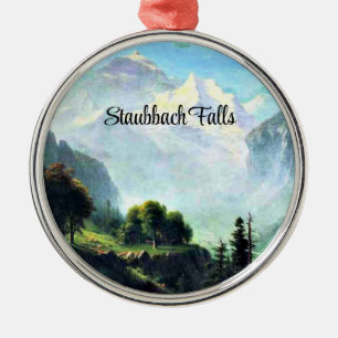 Staubbach Falls near Lauterbrunnen, Schweiz Ornament Aus Metall