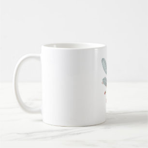 Staubblau & Blush-Wasserfarbe-Akzent Klassischer B Kaffeetasse
