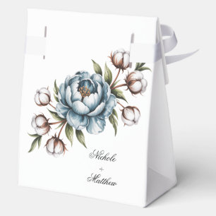 Staubblau und Baumwolle Hochzeitsfeier Geschenkschachtel