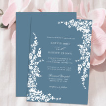 Staubblau Vintage-Blumengarten Klassische Hochzeit