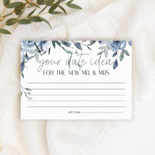 Staubblaue Blumen Date Night Idee Shower Spiel Briefpapier