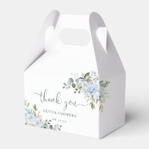 Staubblaue Blumen-Eukalyptus-Geschenkbox für Baby- Geschenkschachtel