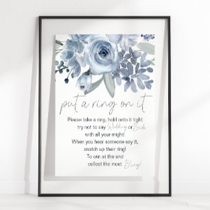 Staubblaue Blumen - Lege einen Ring drauf Spiel Poster