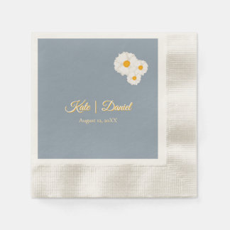 Staubblaue Florale Hochzeit Serviette
