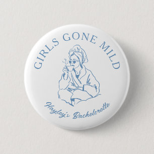 Staubblaue Girls Gone Mild Spa Junggesellinnenabsc Button