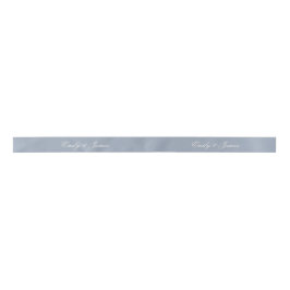 Staubblaue Hochzeit Personalisiertes Namens-Satinb Satinband