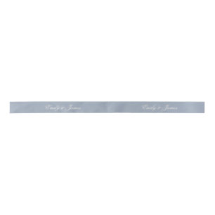Staubblaue Hochzeit Personalisiertes Namens-Satinb Satinband
