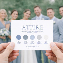 Staubblaue Hochzeitskleidung Karte