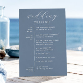 Staubblaue Hochzeitsplanung | Nautisches Wochenend Einladung