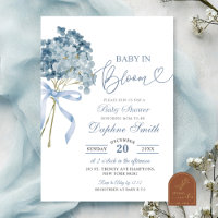 Staubblaue Hortensien-Baby-Party